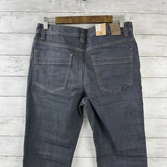 prAna Stretch Denim Pants Mens 31x36 Bridger Jeans Organic‎ Cotton Blue NWT